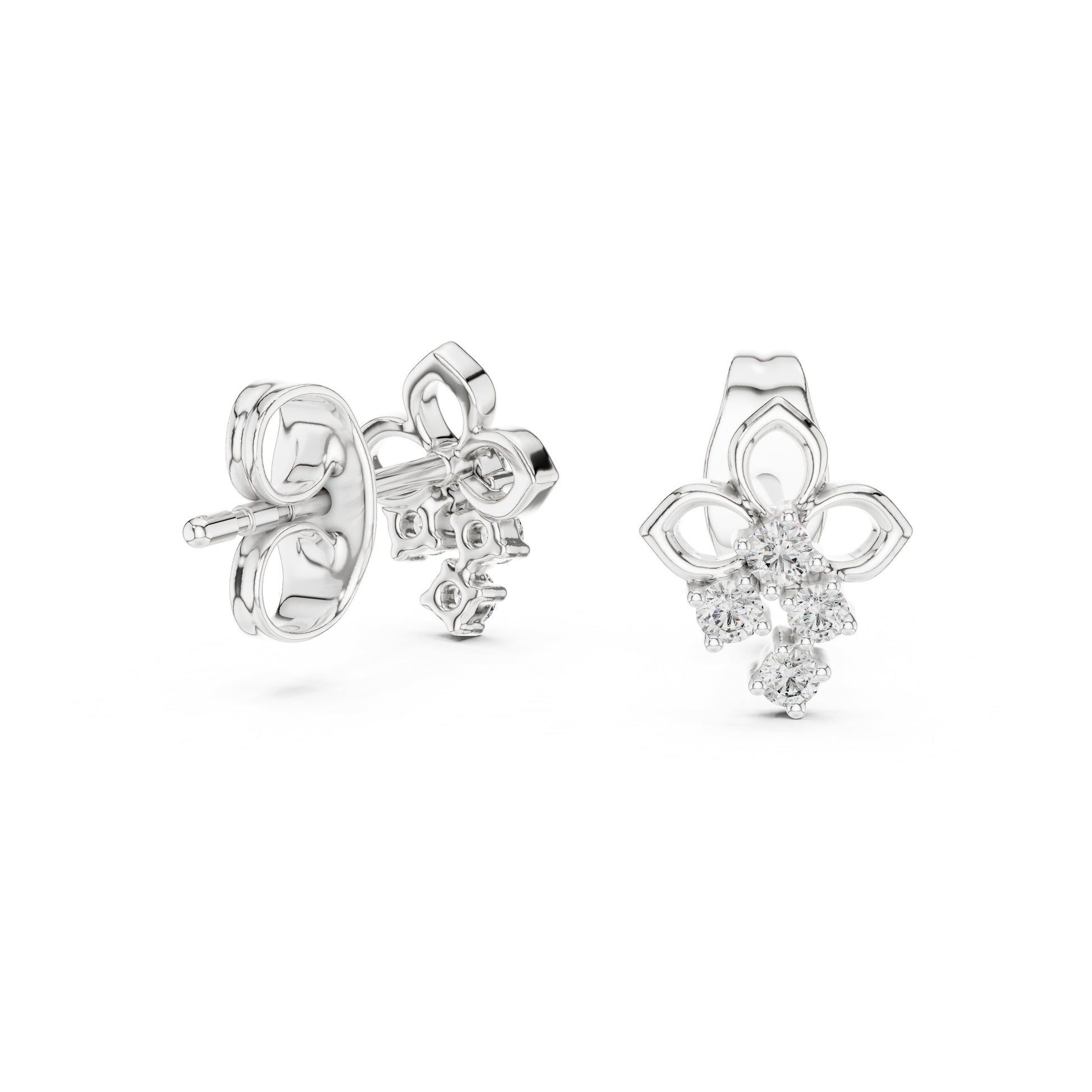 Round Stud Lab Grown Diamond Earrings
