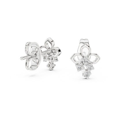 Round Stud Lab Grown Diamond Earrings