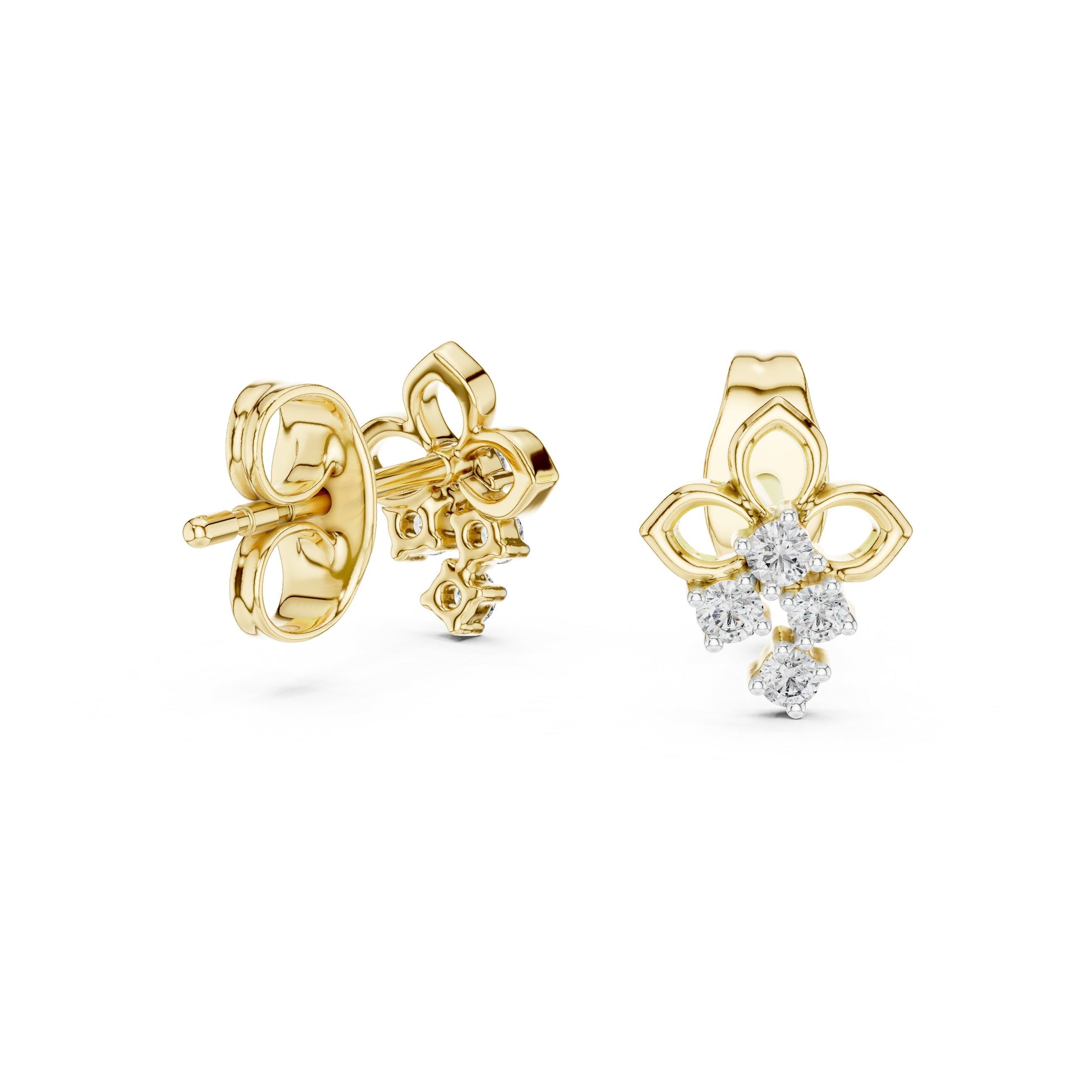 Round Stud Lab Grown Diamond Earrings