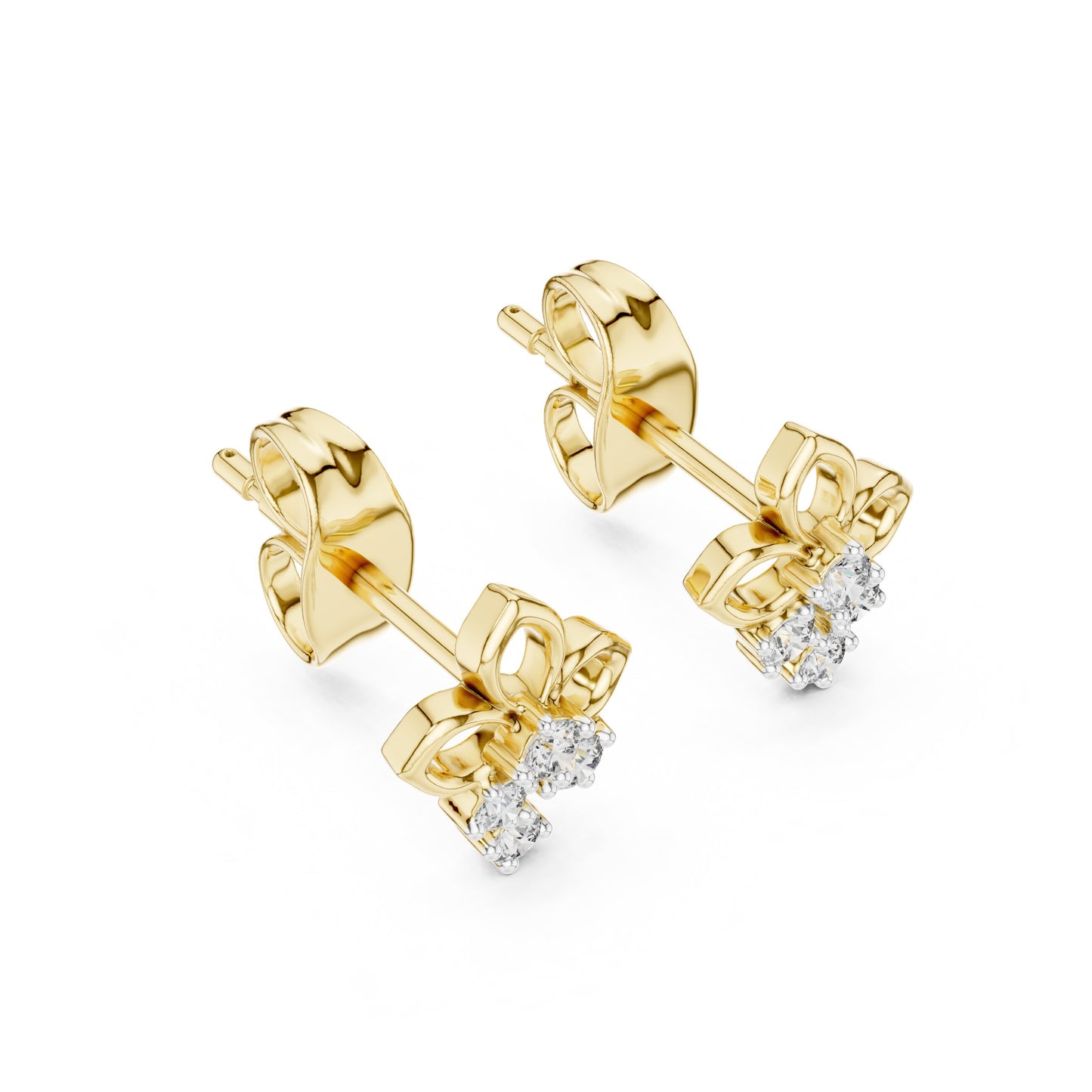 Round Stud Lab Grown Diamond Earrings