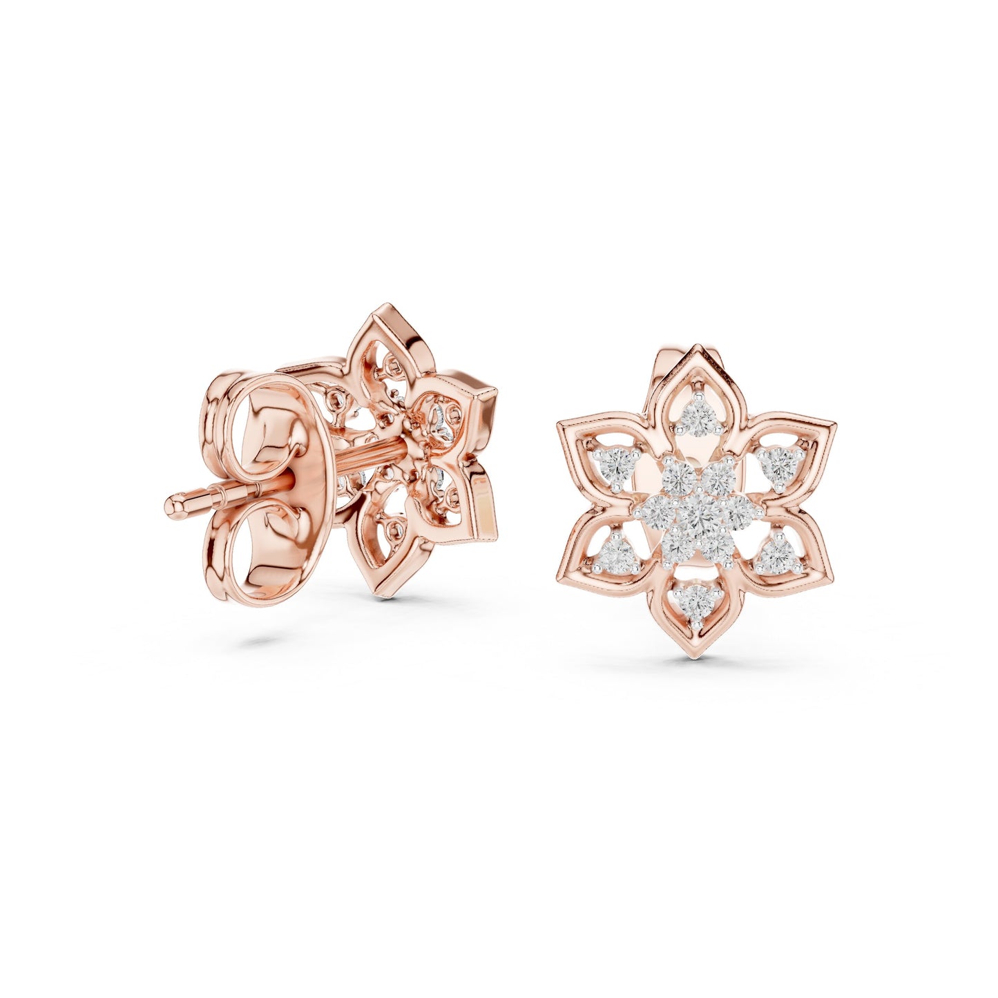 Mixed Shape Lab Grown Diamond Stud Earrings