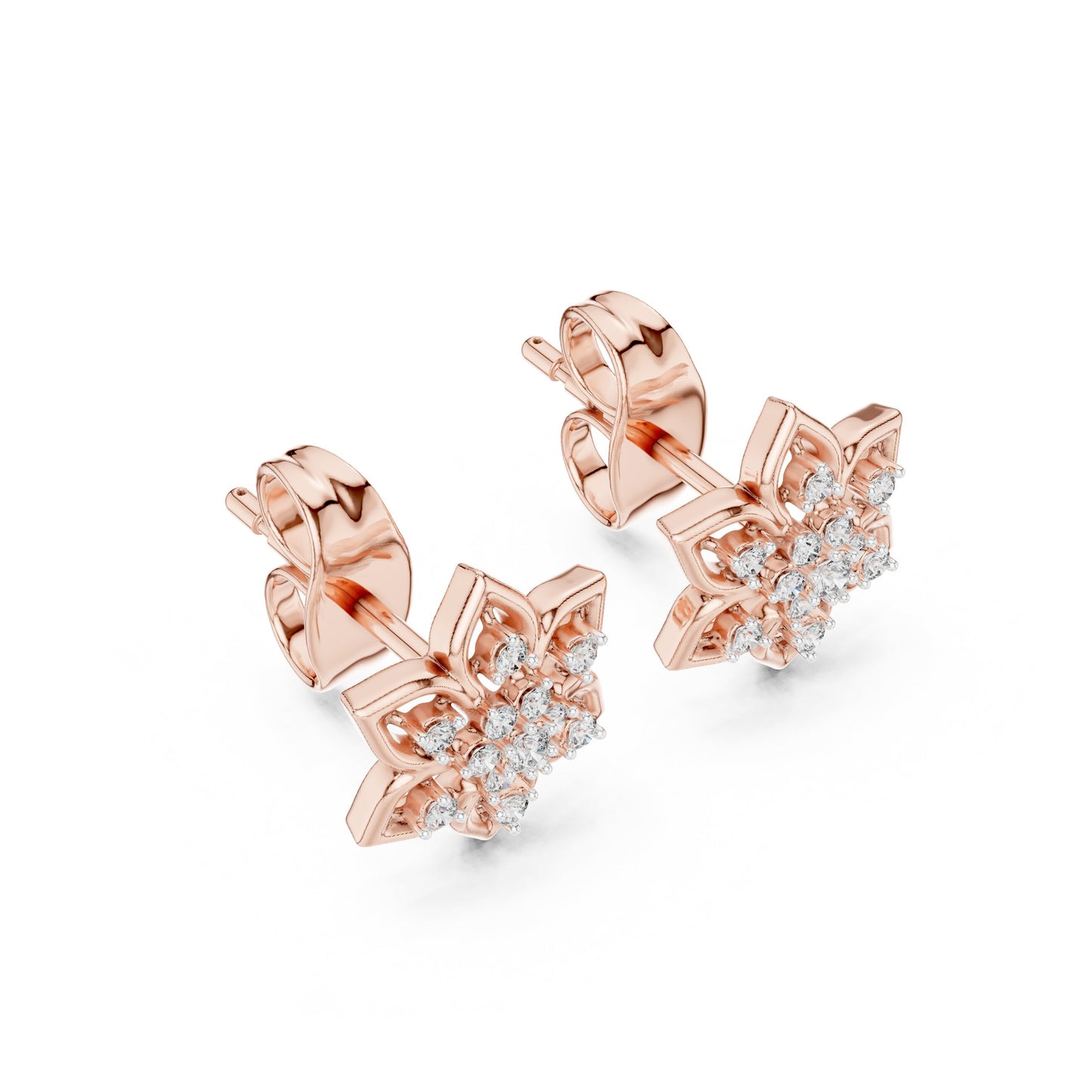 Mixed Shape Lab Grown Diamond Stud Earrings