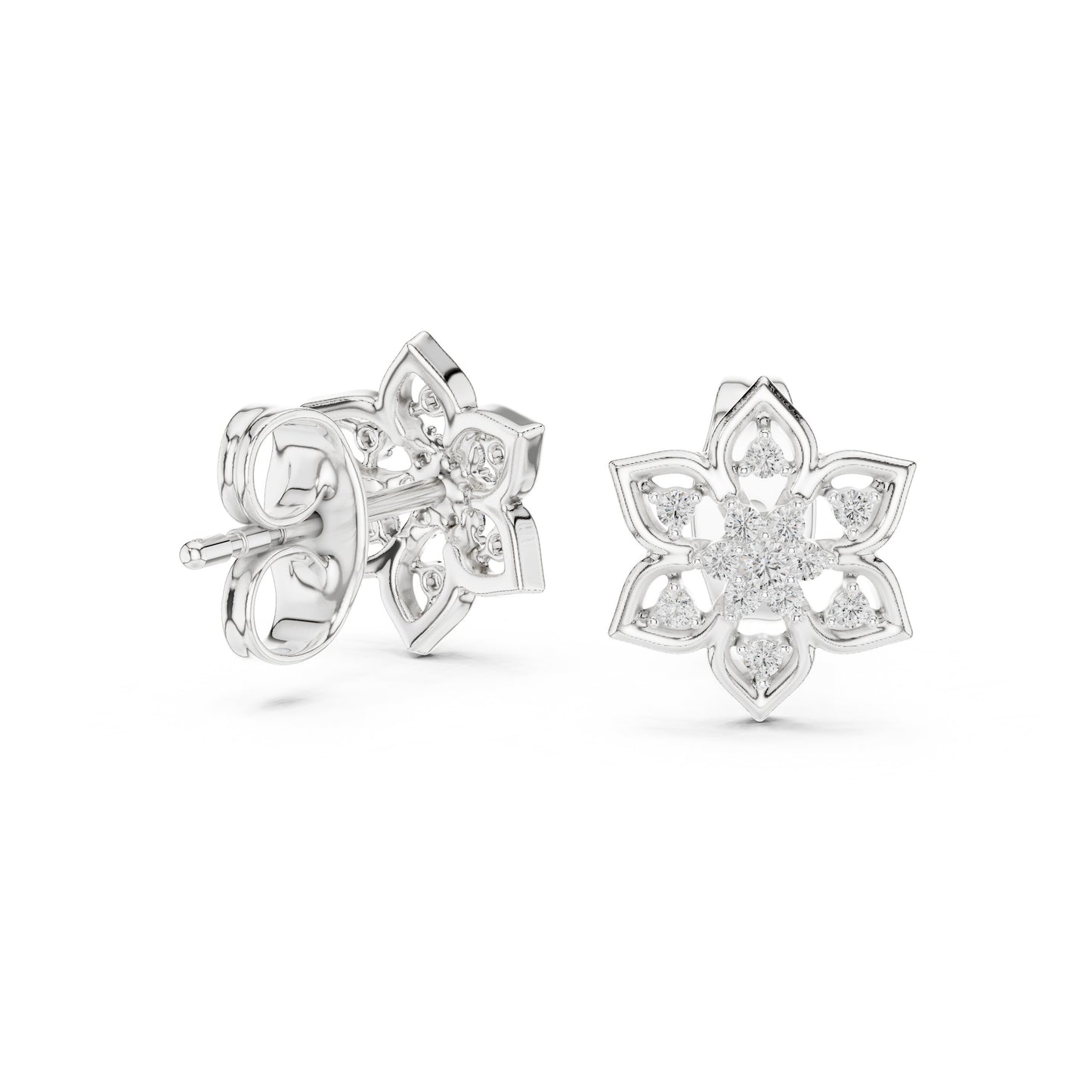 Mixed Shape Lab Grown Diamond Stud Earrings