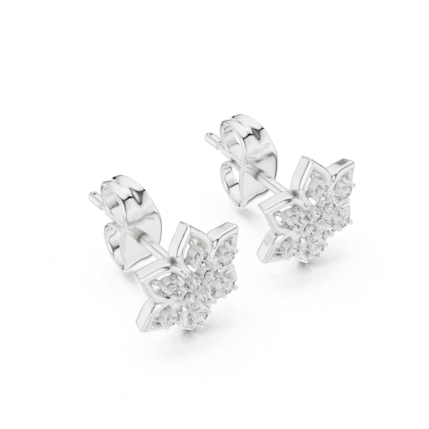 Mixed Shape Lab Grown Diamond Stud Earrings