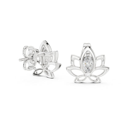 Marquise Stud Lab Grown Diamond Earrings