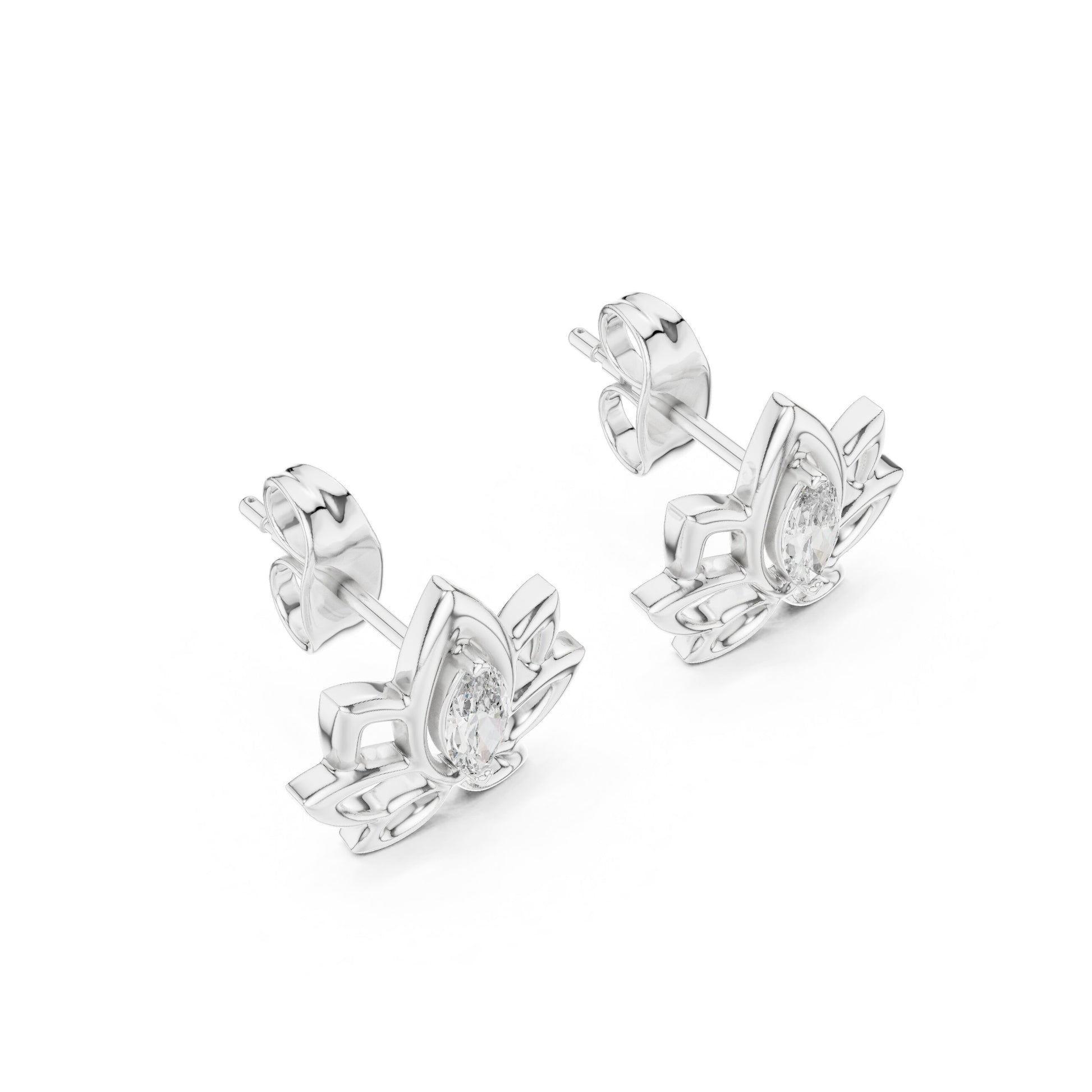 Marquise Stud Lab Grown Diamond Earrings