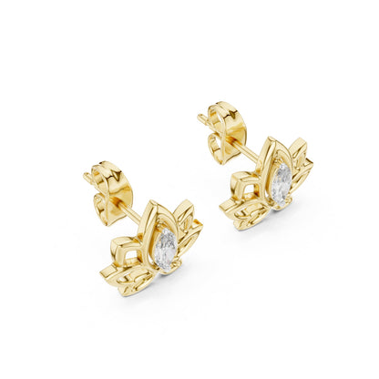 Marquise Stud Lab Grown Diamond Earrings