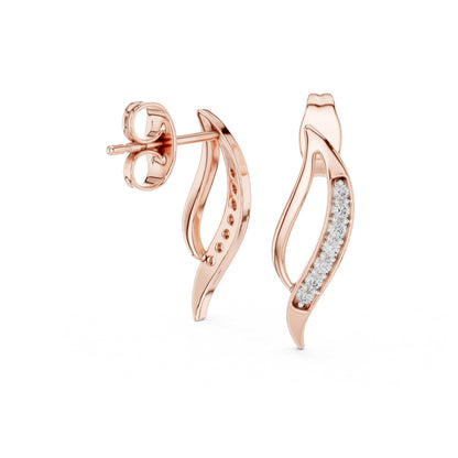 Round Climber Lab Grown Diamond Earrings