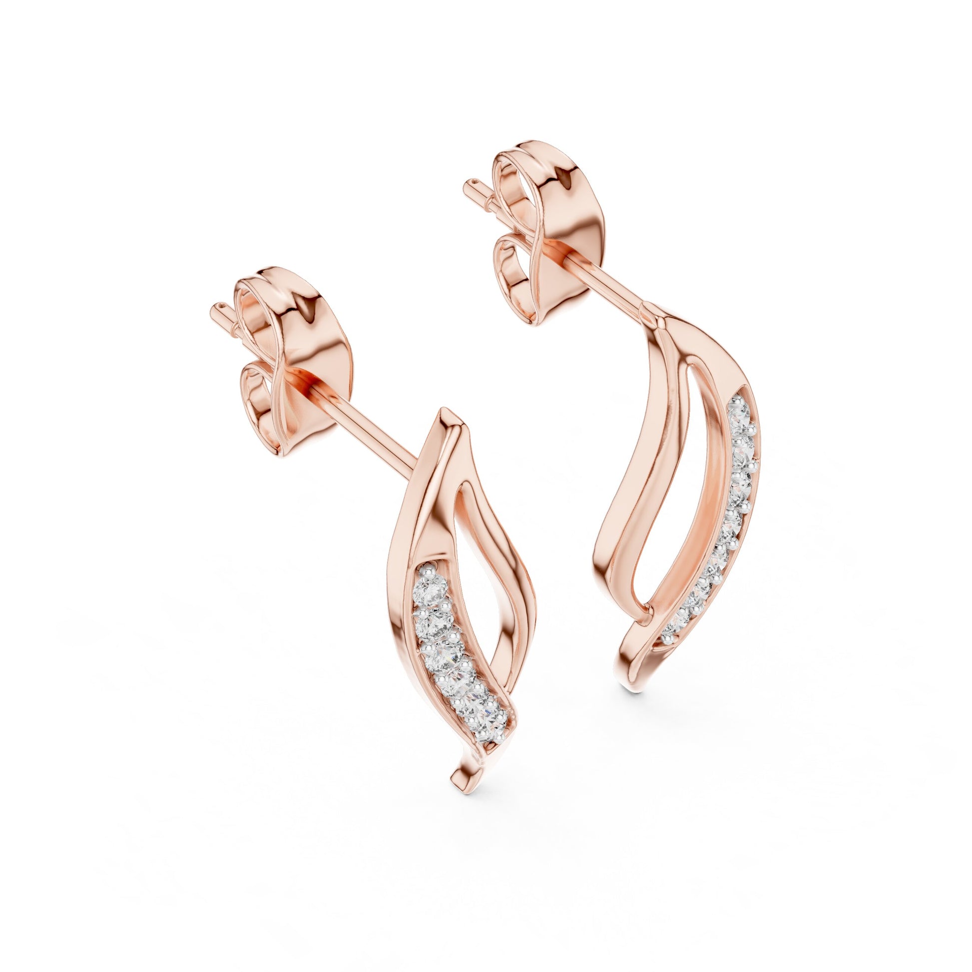 Round Climber Lab Grown Diamond Earrings