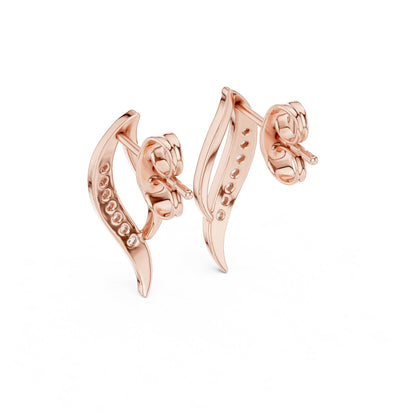 Round Climber Lab Grown Diamond Earrings