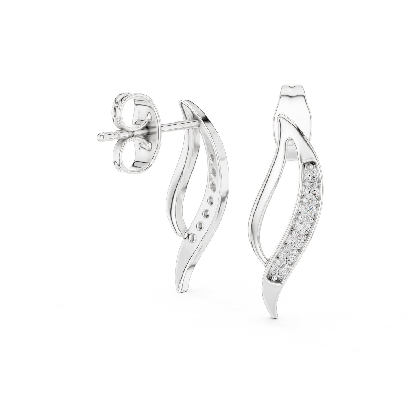 Round Climber Lab Grown Diamond Earrings