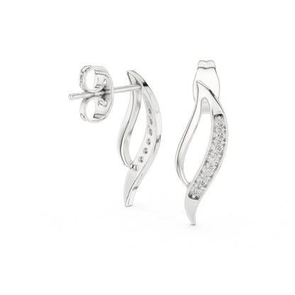 Round Climber Lab Grown Diamond Earrings