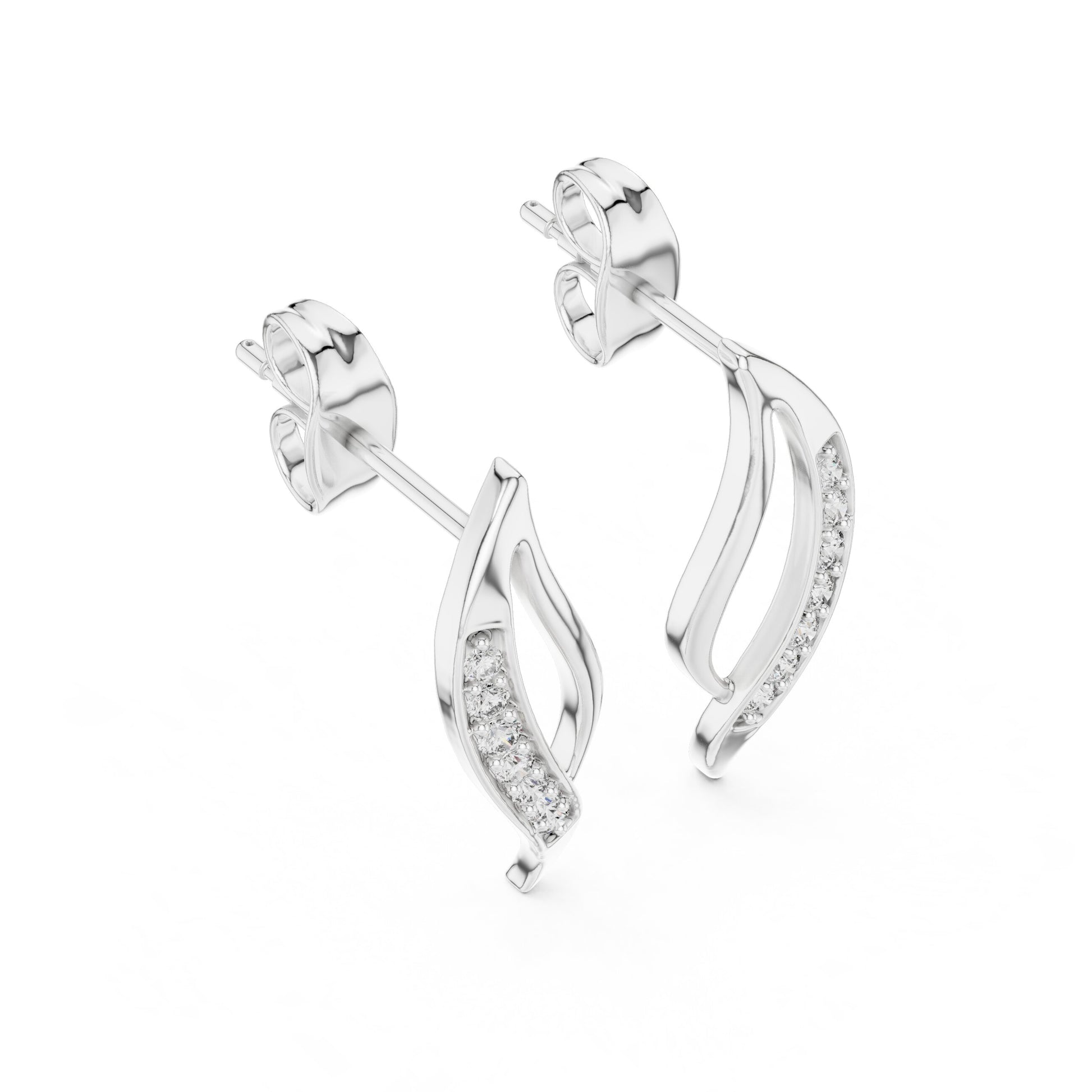 Round Climber Lab Grown Diamond Earrings