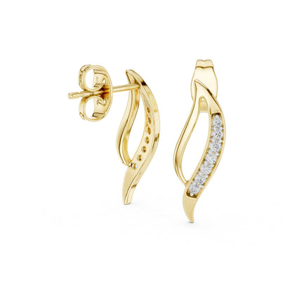 Round Climber Lab Grown Diamond Earrings
