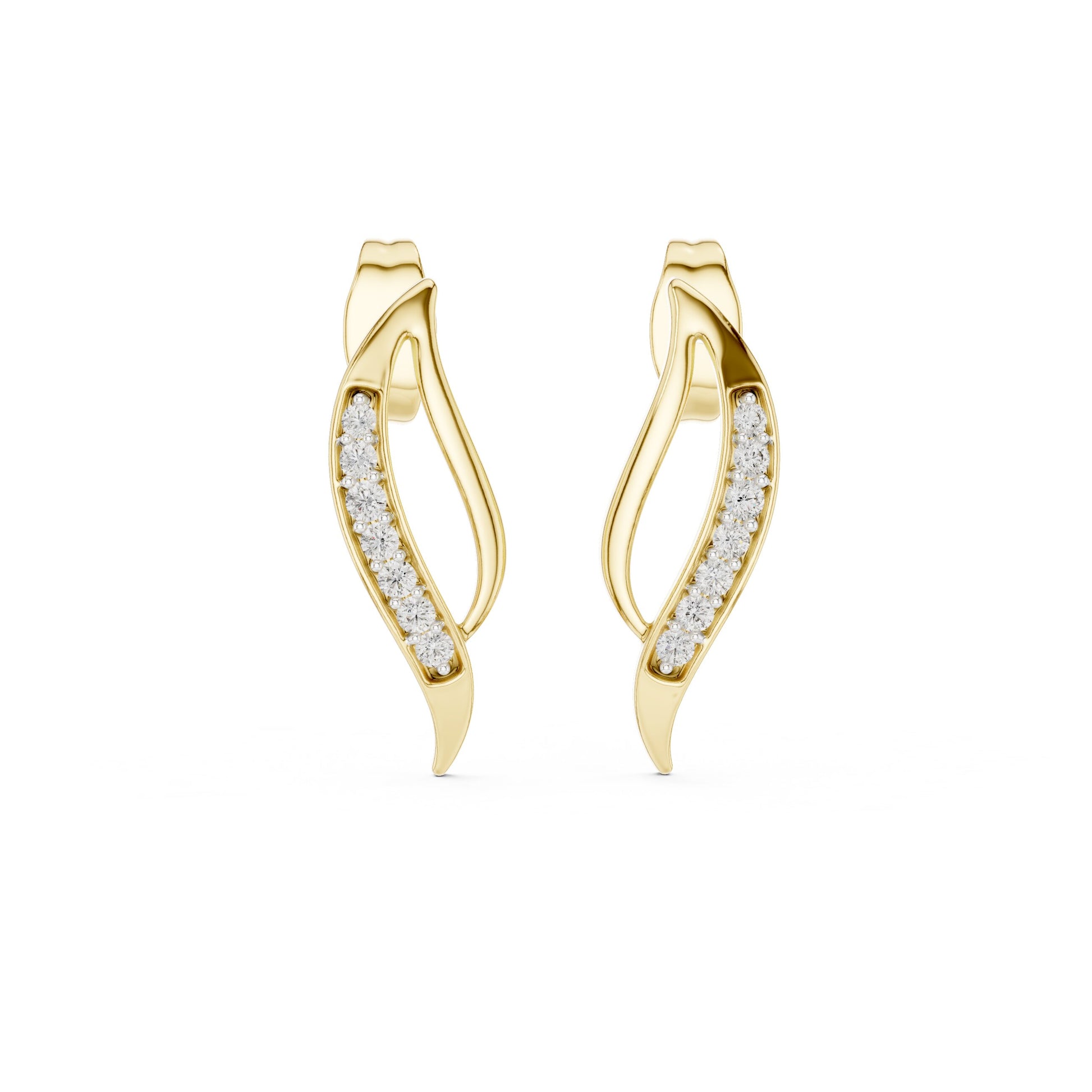 Round Climber Lab Grown Diamond Earrings