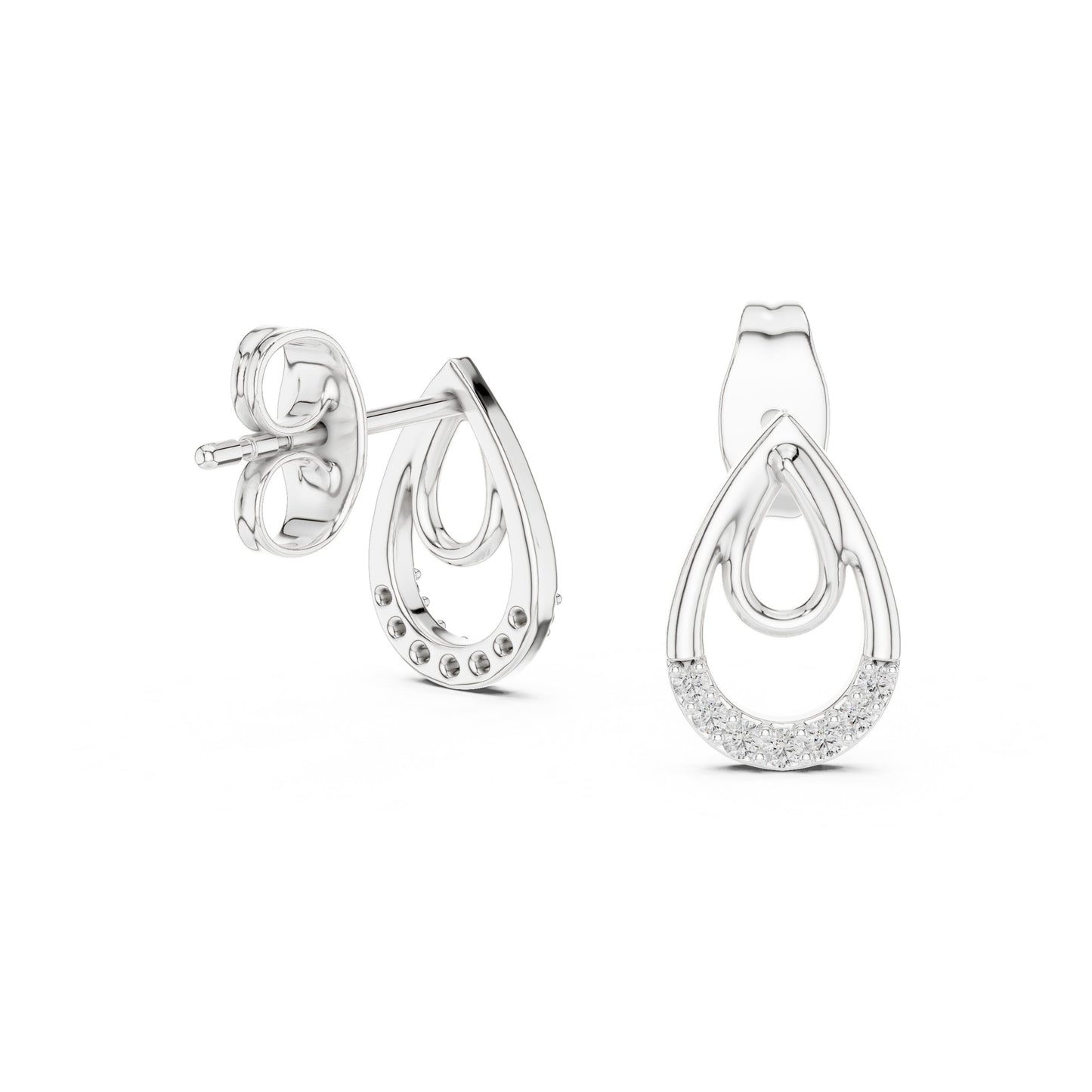 Mixed Shape Lab Grown Diamond Stud Earrings