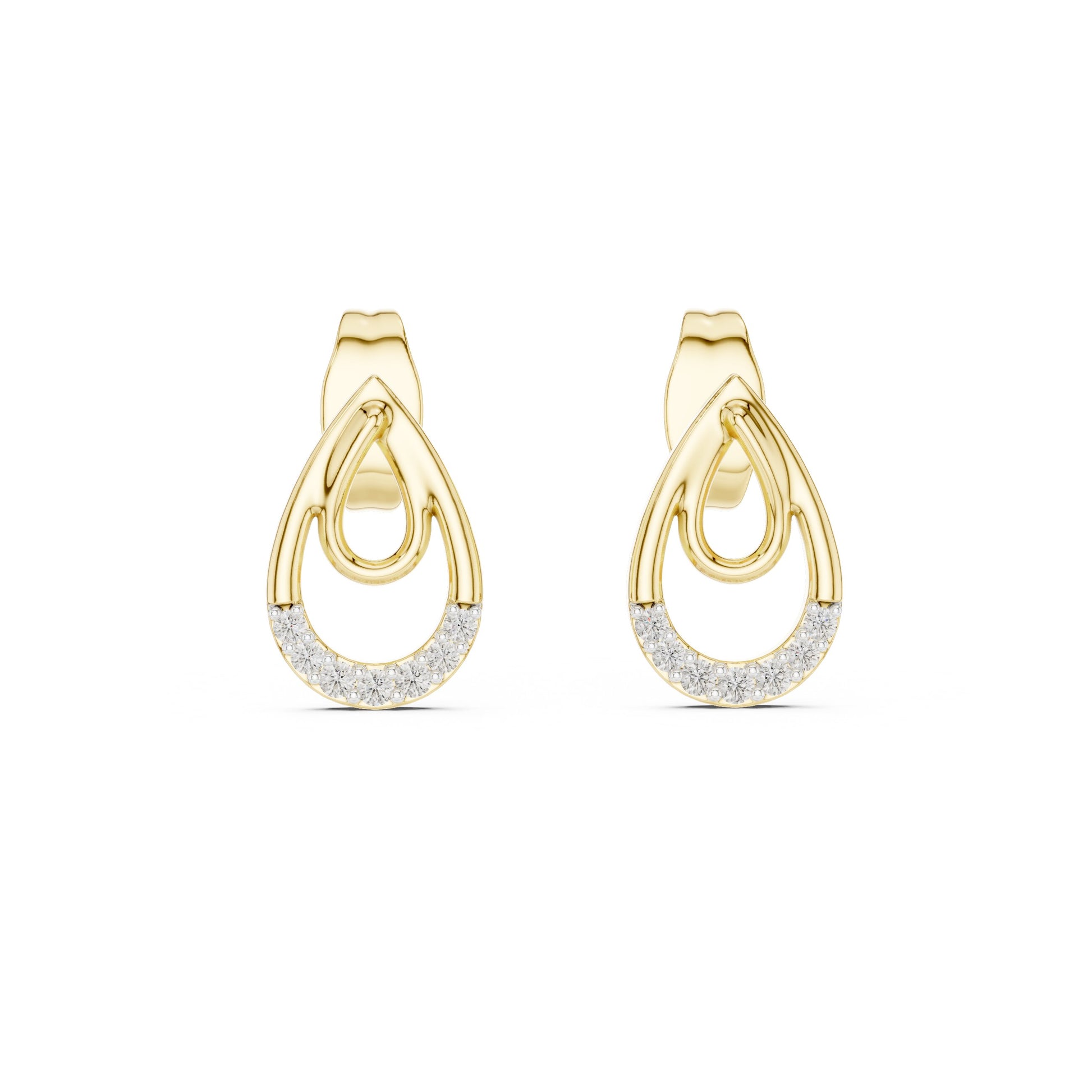 Mixed Shape Lab Grown Diamond Stud Earrings