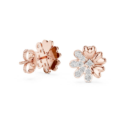 Round Stud Lab Grown Diamond Earrings