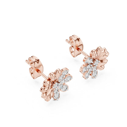 Round Stud Lab Grown Diamond Earrings