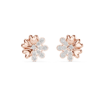 Round Stud Lab Grown Diamond Earrings