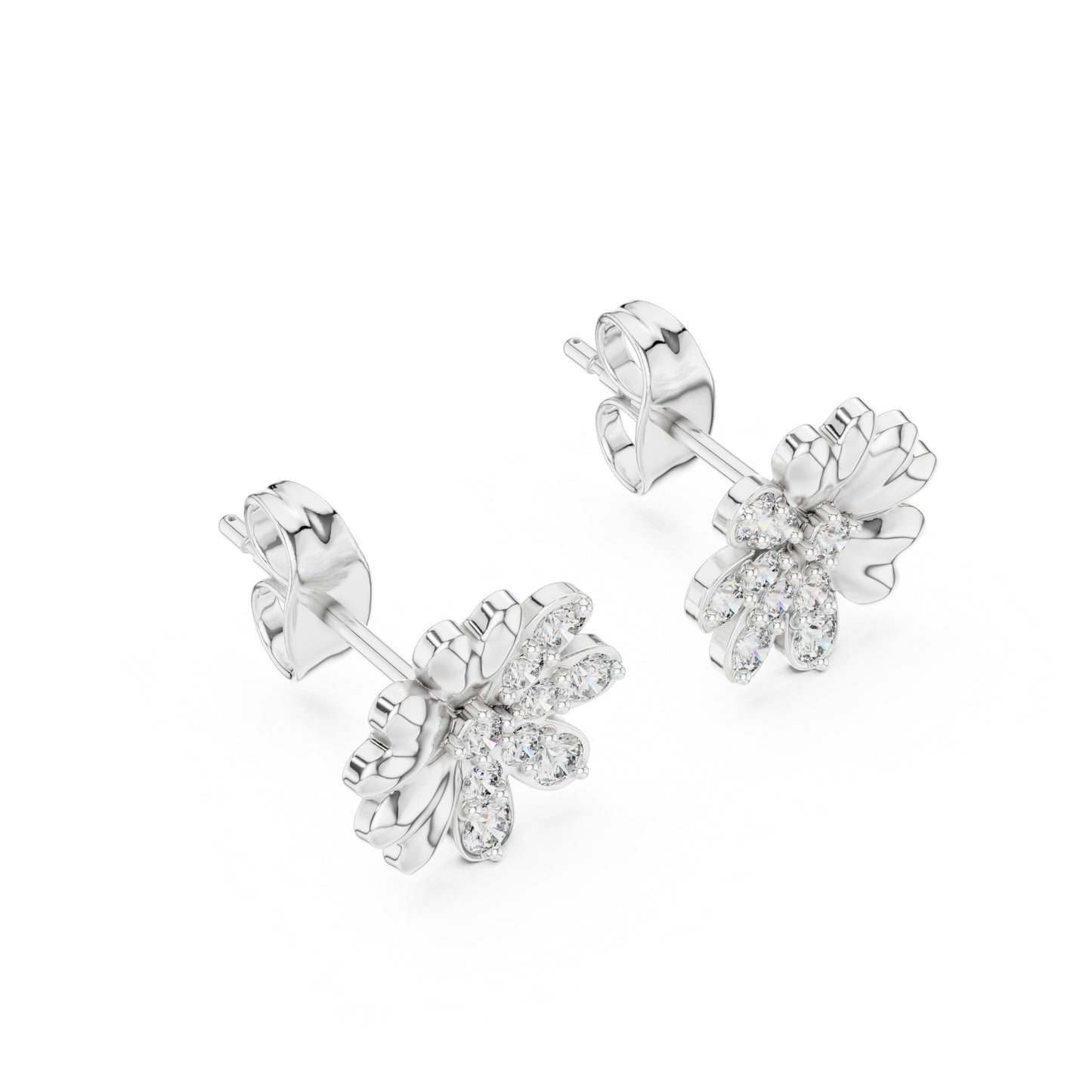 Round Stud Lab Grown Diamond Earrings
