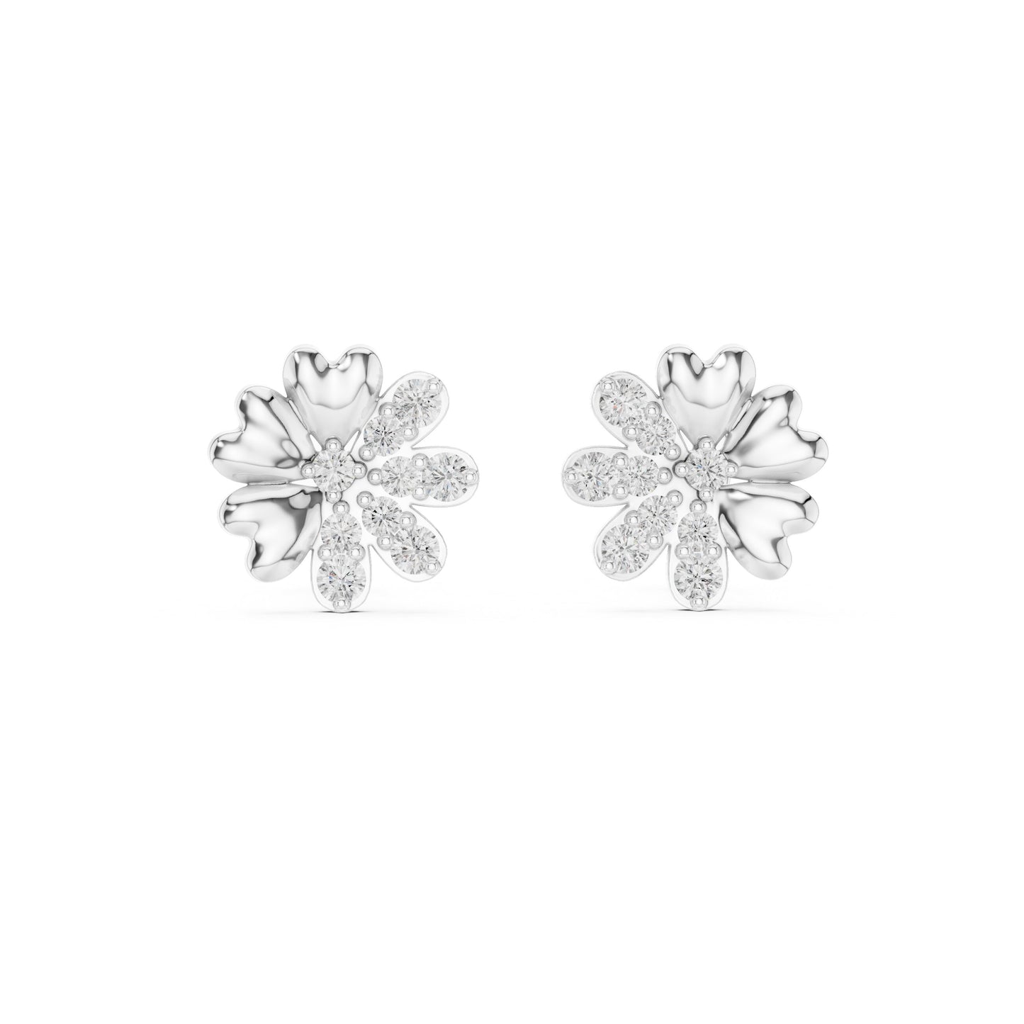 Round Stud Lab Grown Diamond Earrings