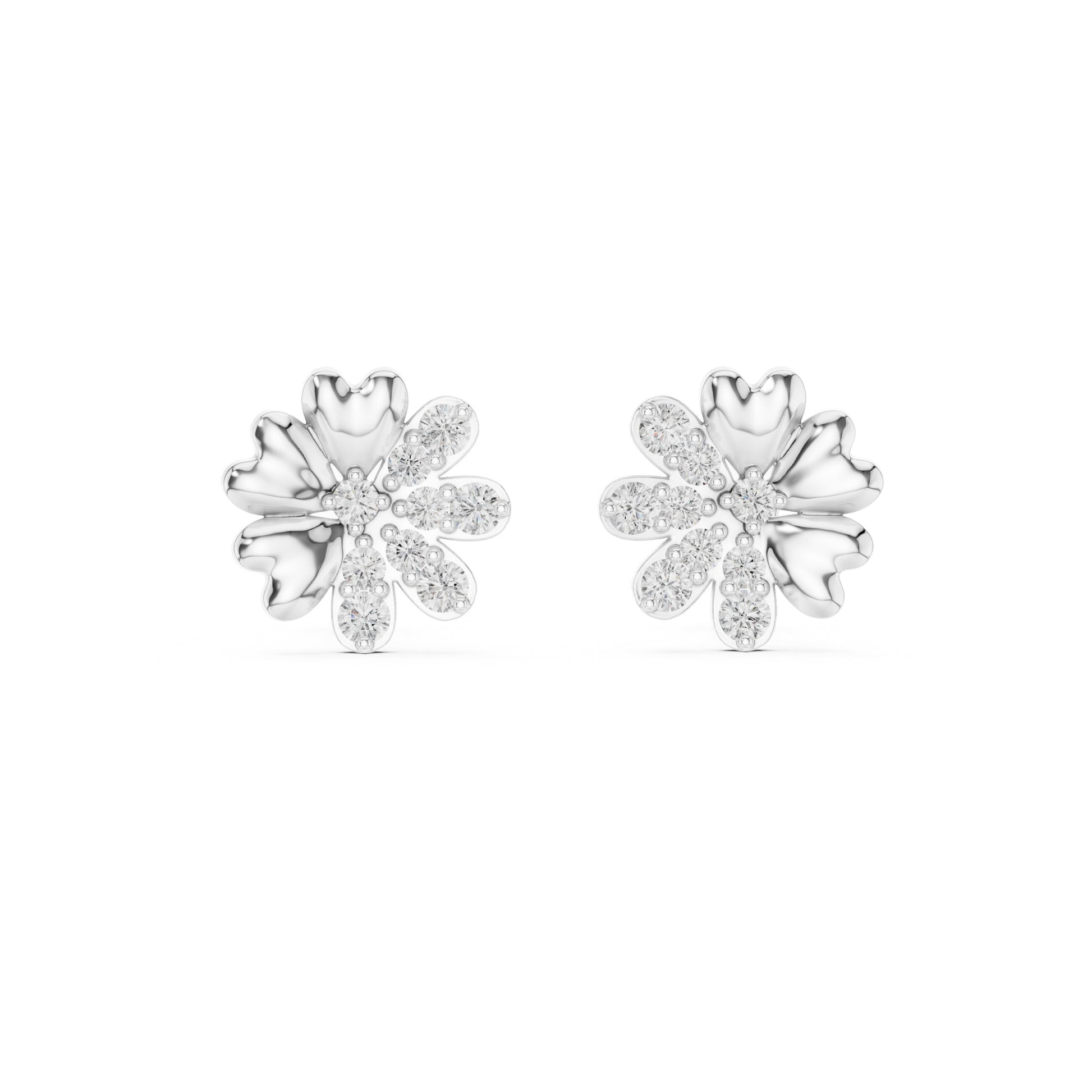 Round Stud Lab Grown Diamond Earrings