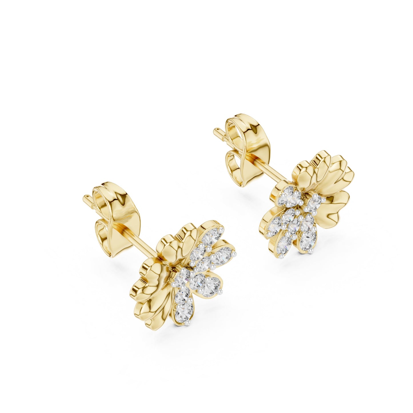 Round Stud Lab Grown Diamond Earrings