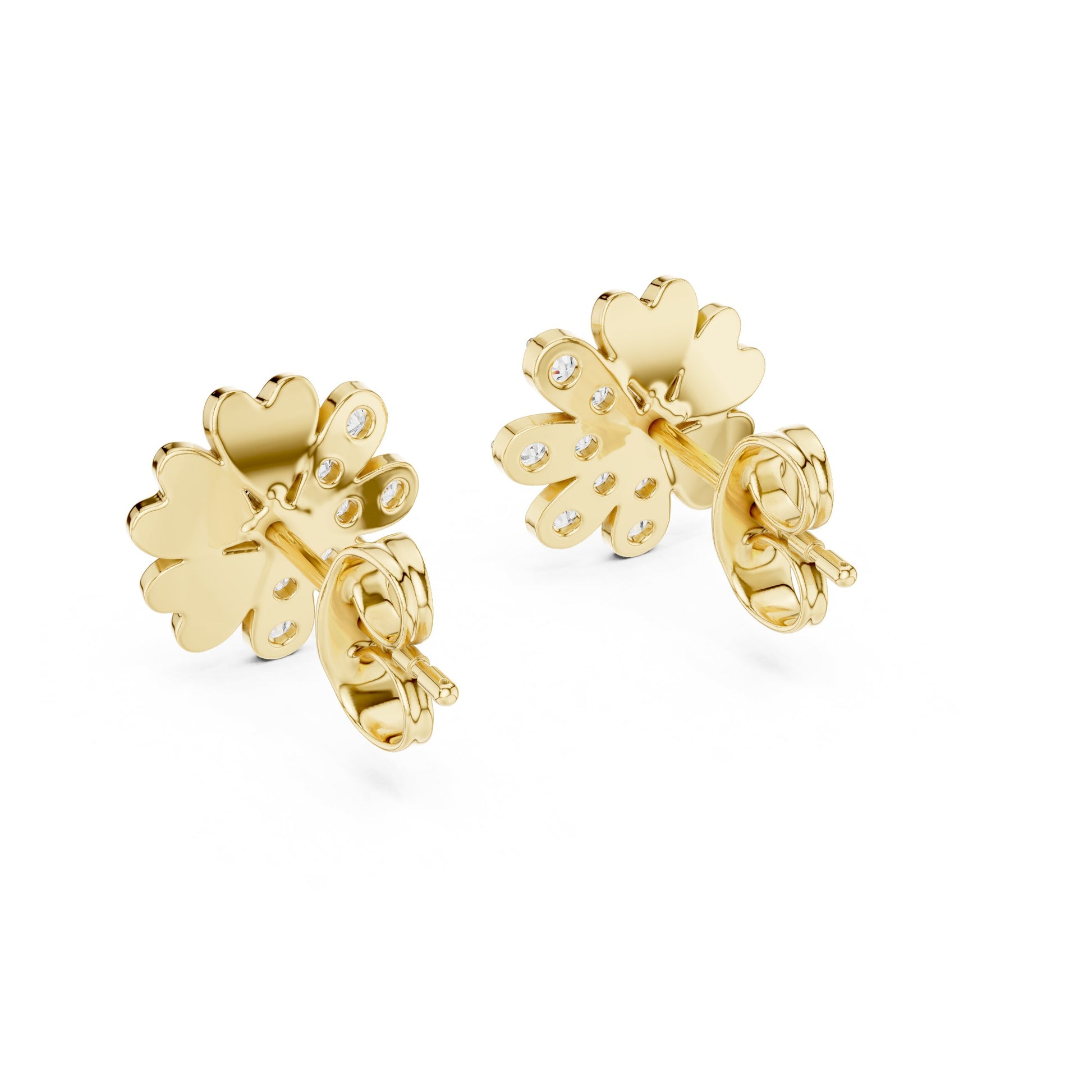 Round Stud Lab Grown Diamond Earrings
