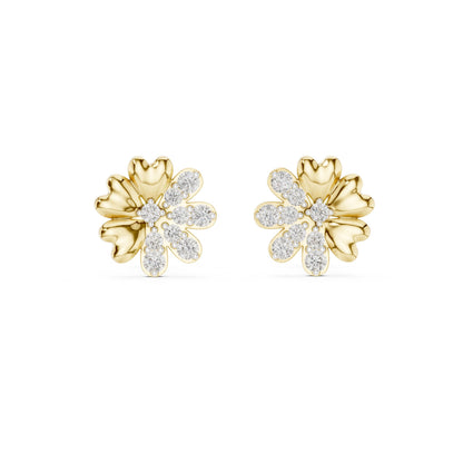 Round Stud Lab Grown Diamond Earrings