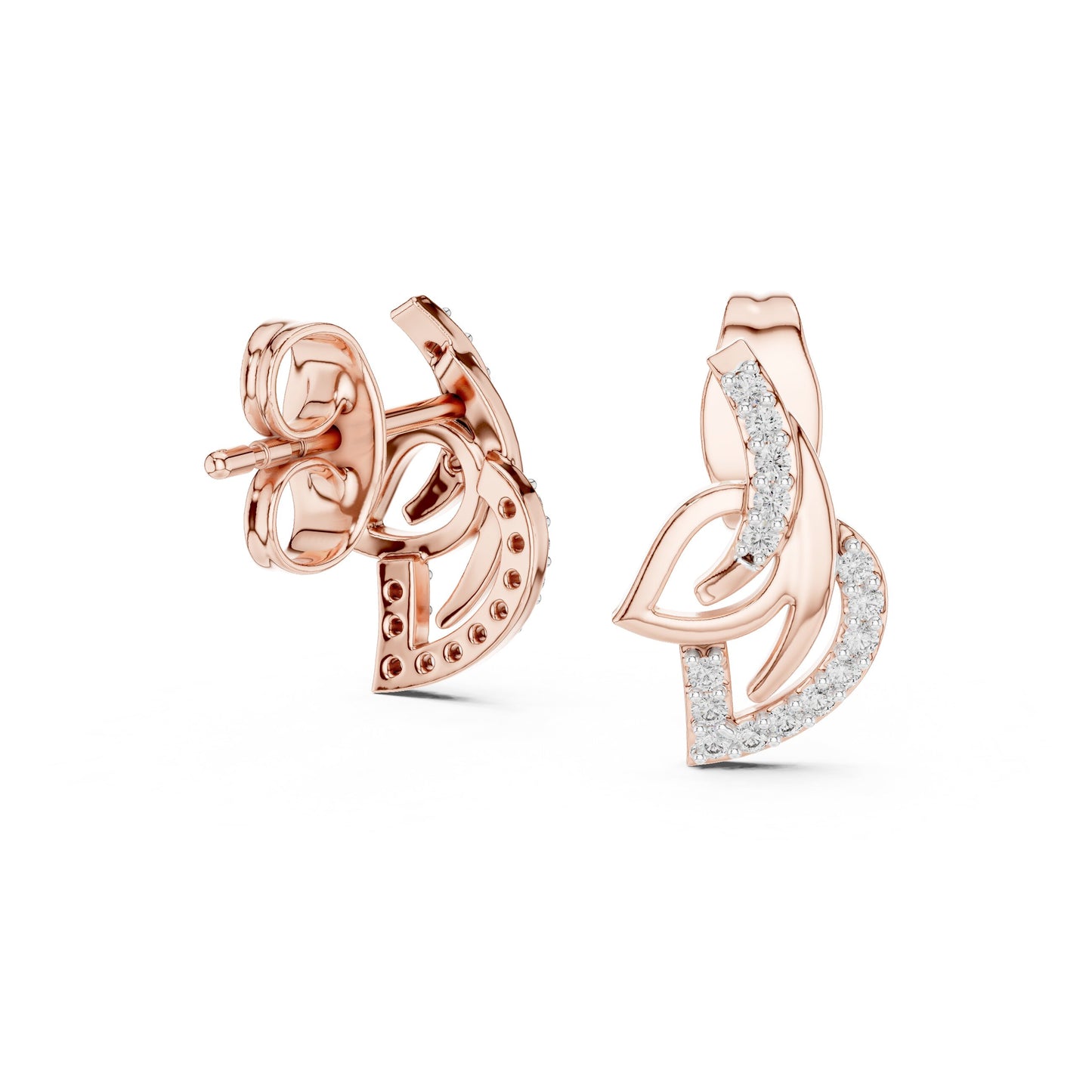 Round Stud Lab Grown Diamond Earrings