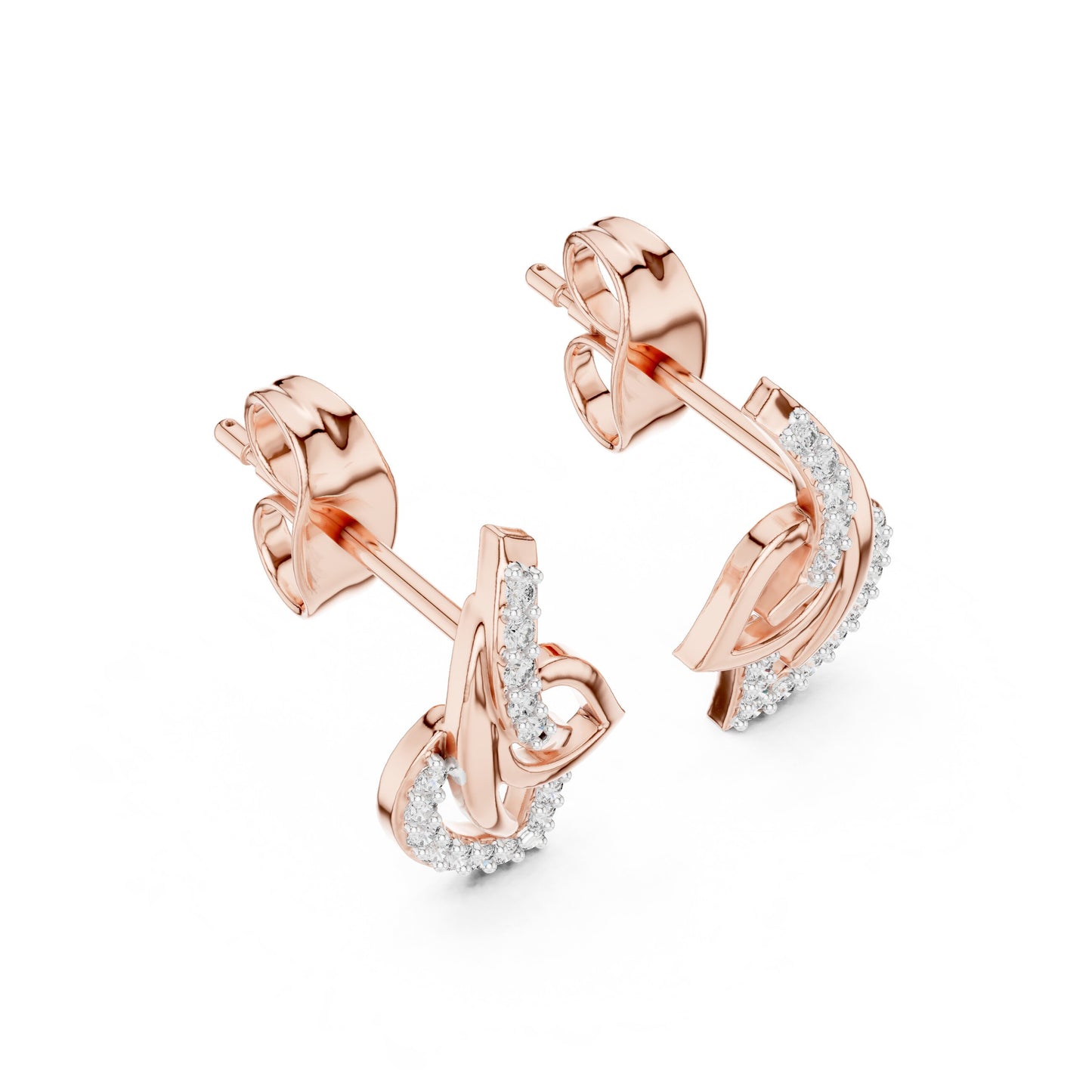 Round Stud Lab Grown Diamond Earrings