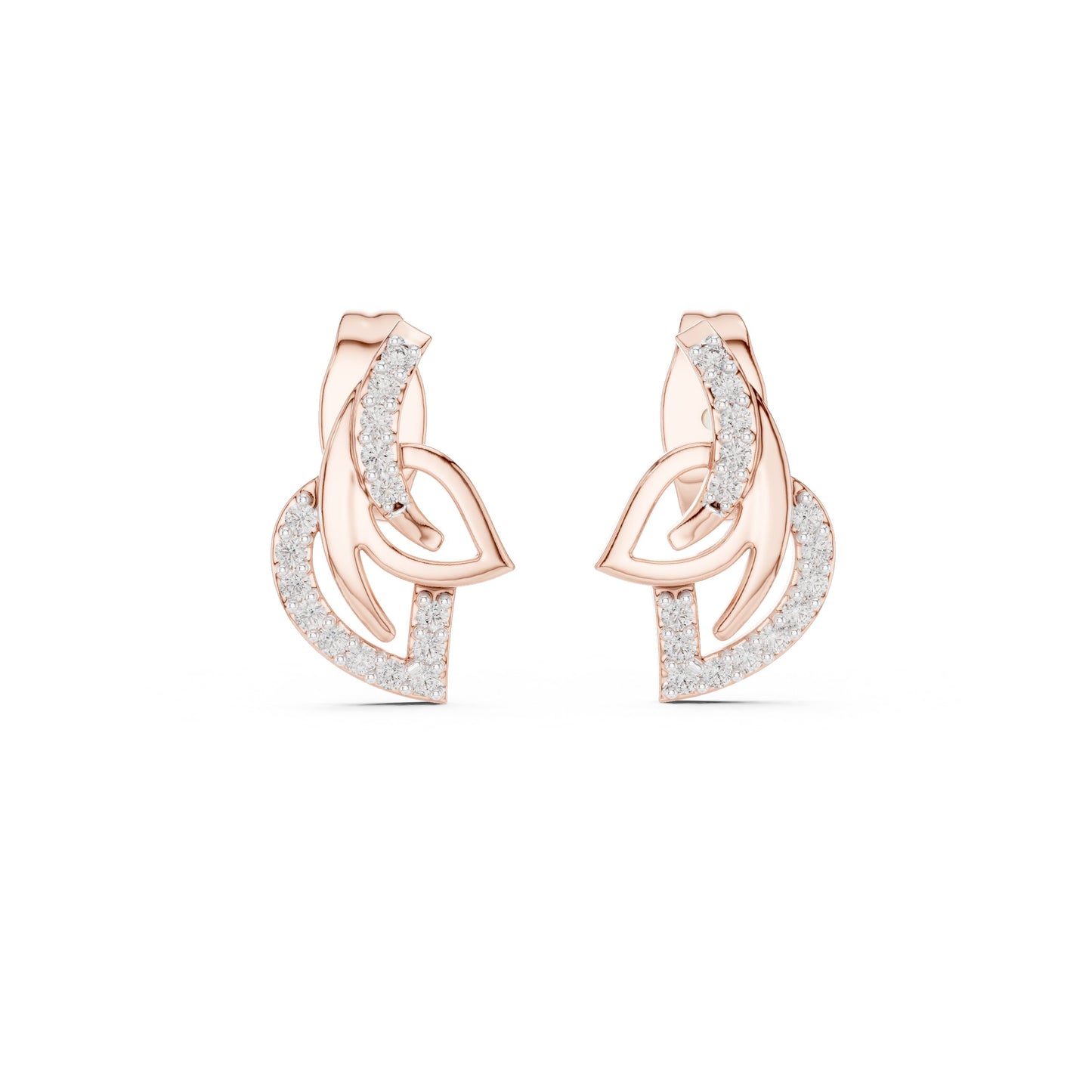 Round Stud Lab Grown Diamond Earrings
