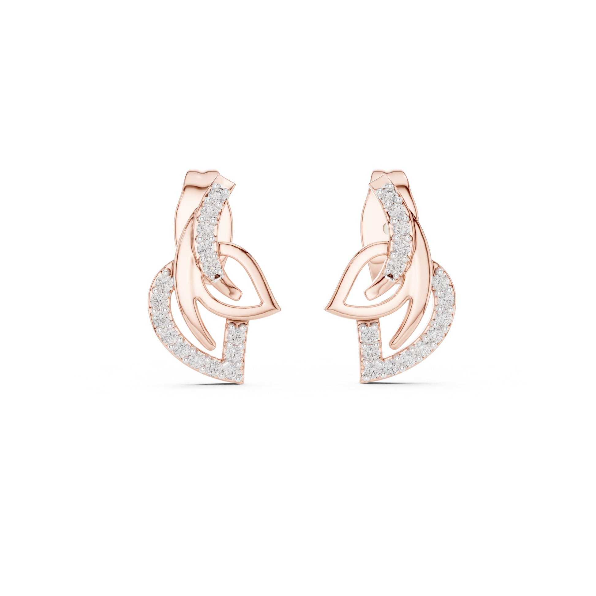 Round Stud Lab Grown Diamond Earrings