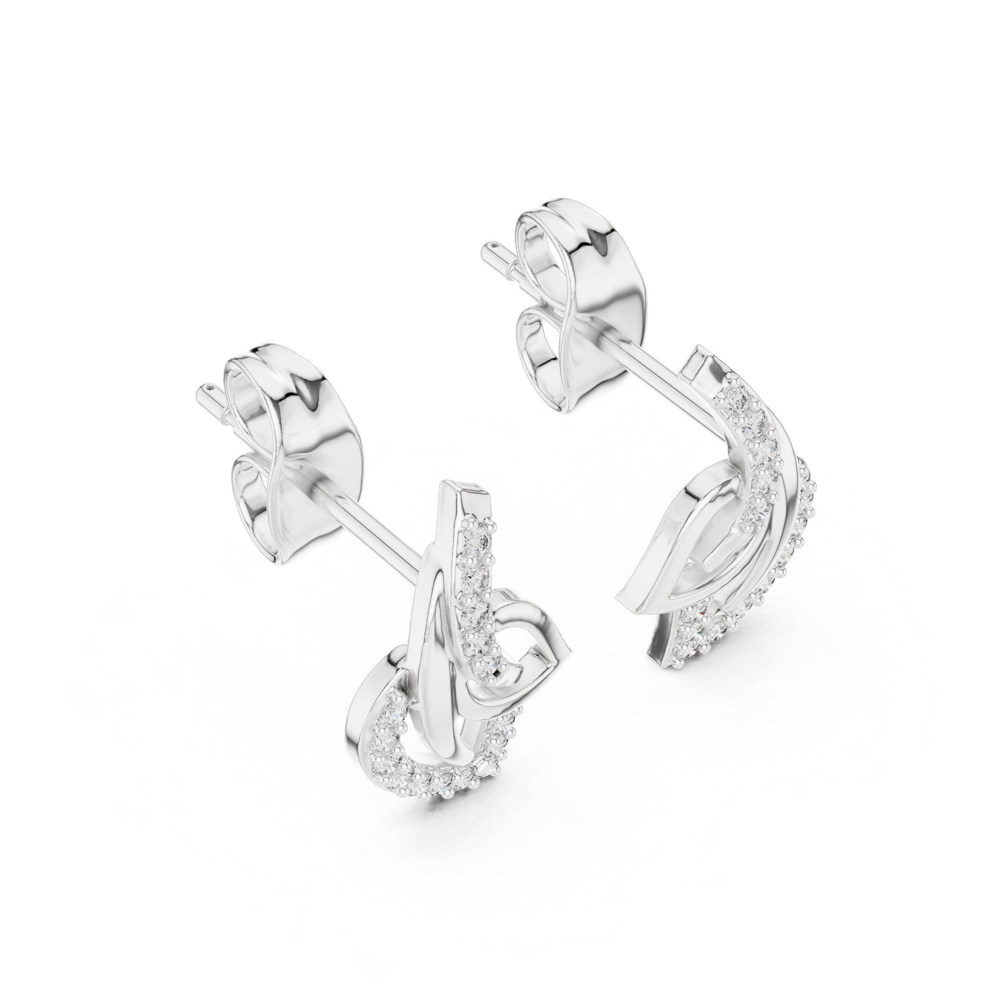 Round Stud Lab Grown Diamond Earrings