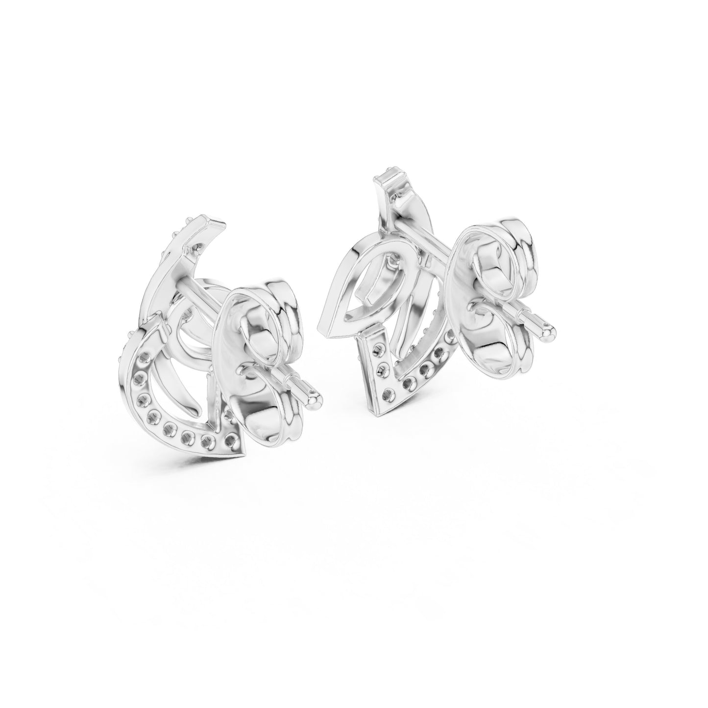 Round Stud Lab Grown Diamond Earrings