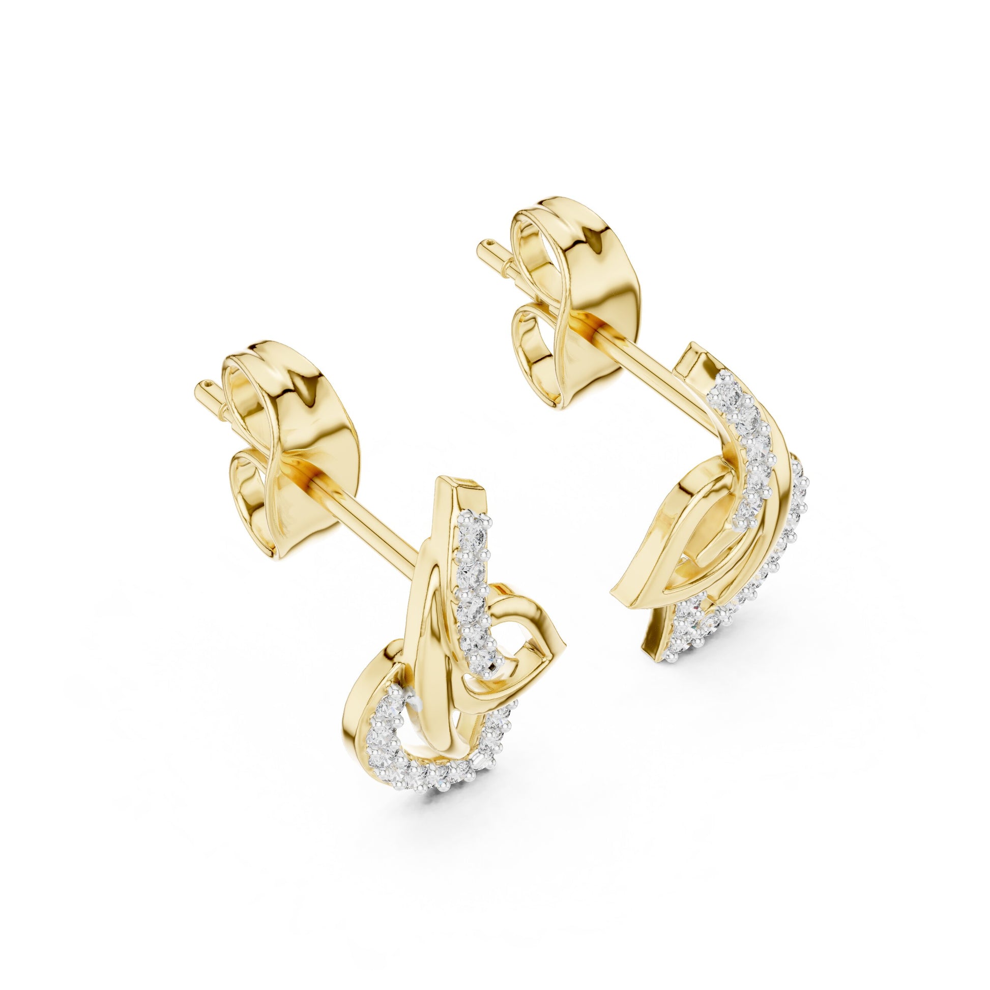 Round Stud Lab Grown Diamond Earrings