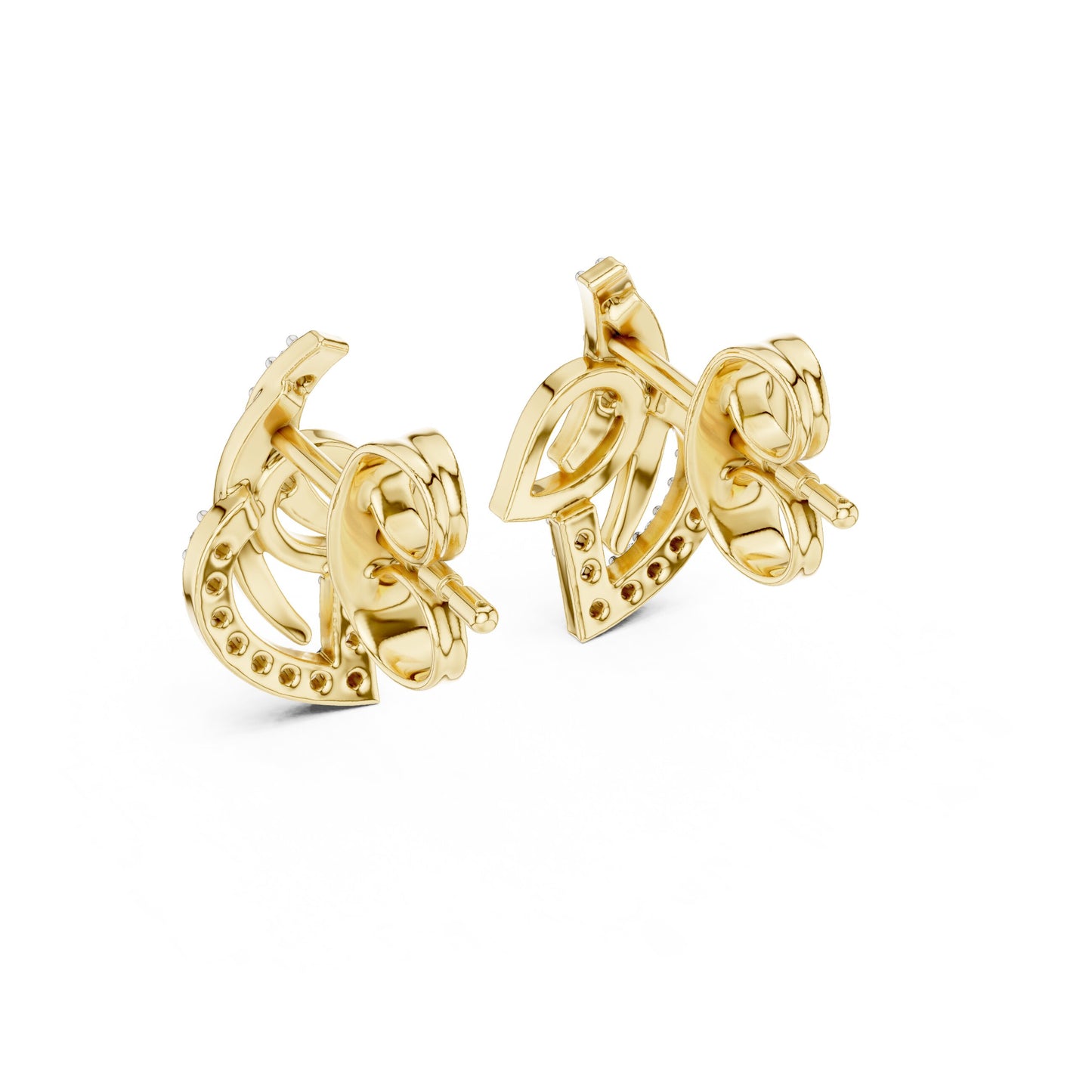 Round Stud Lab Grown Diamond Earrings