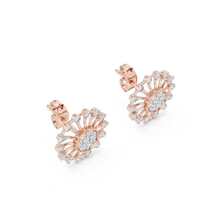 Mixed Shape Lab Grown Diamond Stud Earrings
