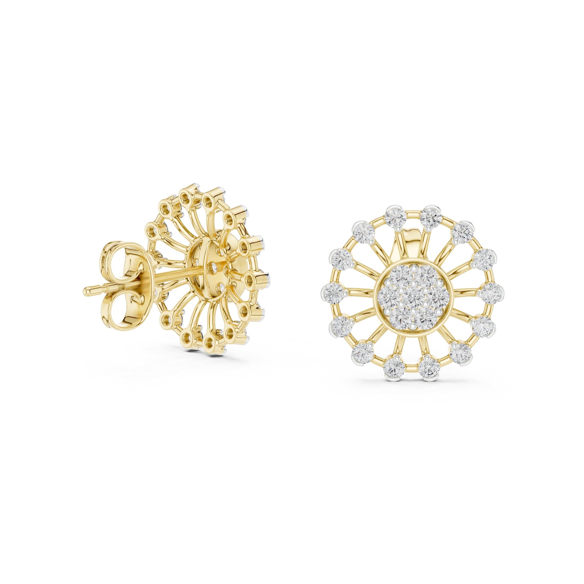 Mixed Shape Lab Grown Diamond Stud Earrings
