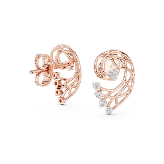Round Climber Lab Grown Diamond Earrings
