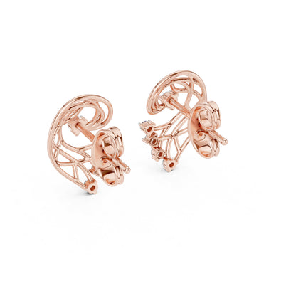 Round Climber Lab Grown Diamond Earrings