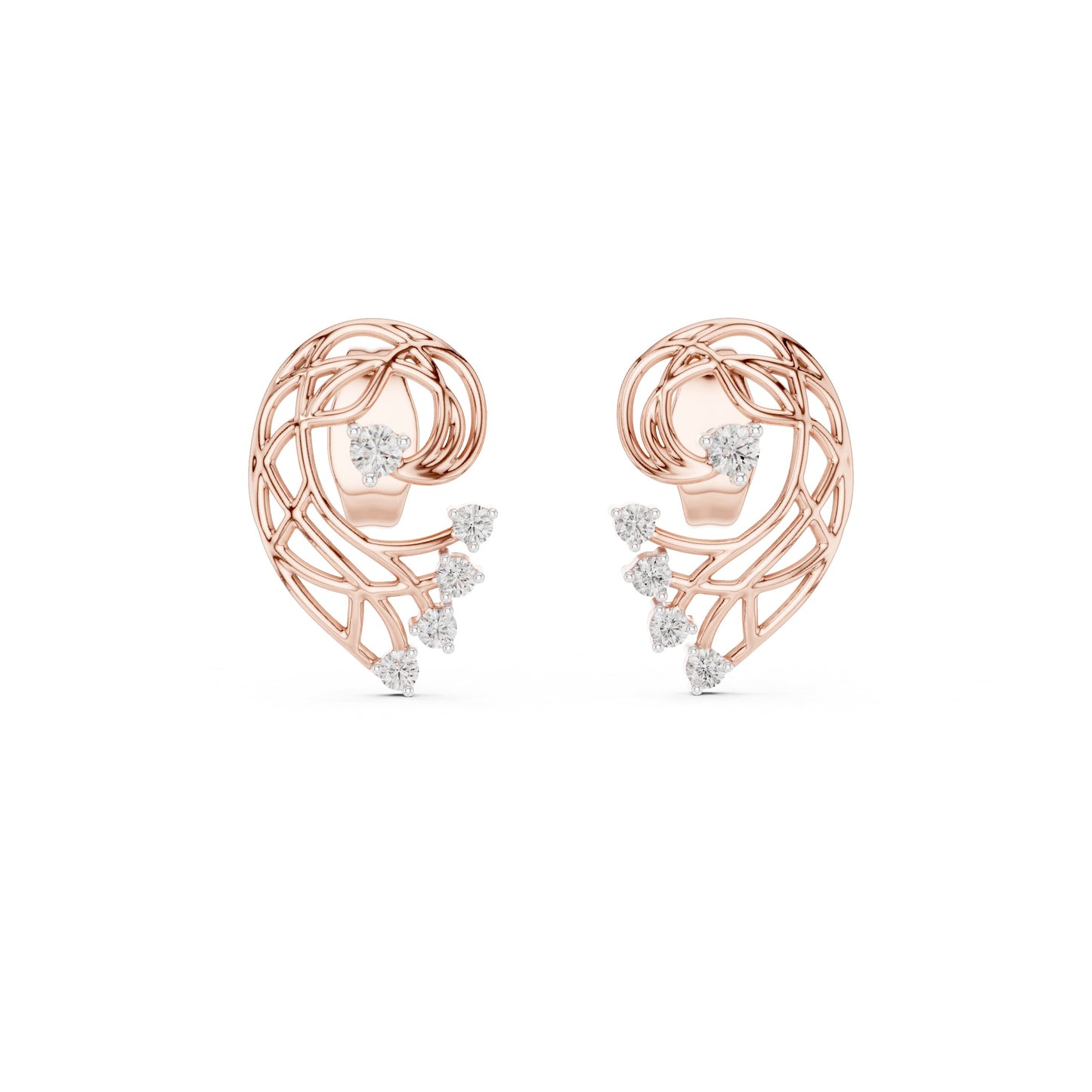 Round Climber Lab Grown Diamond Earrings
