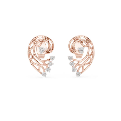 Round Climber Lab Grown Diamond Earrings