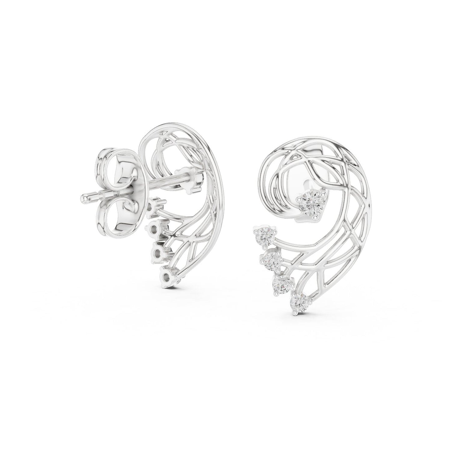 Round Climber Lab Grown Diamond Earrings