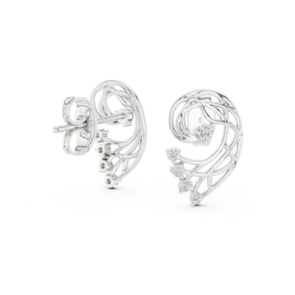 Round Climber Lab Grown Diamond Earrings