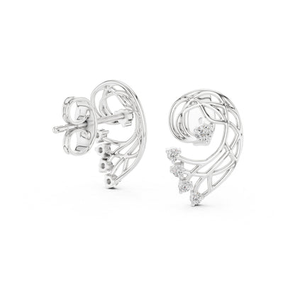 Round Climber Lab Grown Diamond Earrings