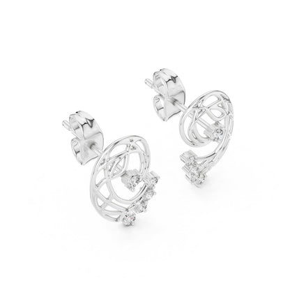 Round Climber Lab Grown Diamond Earrings