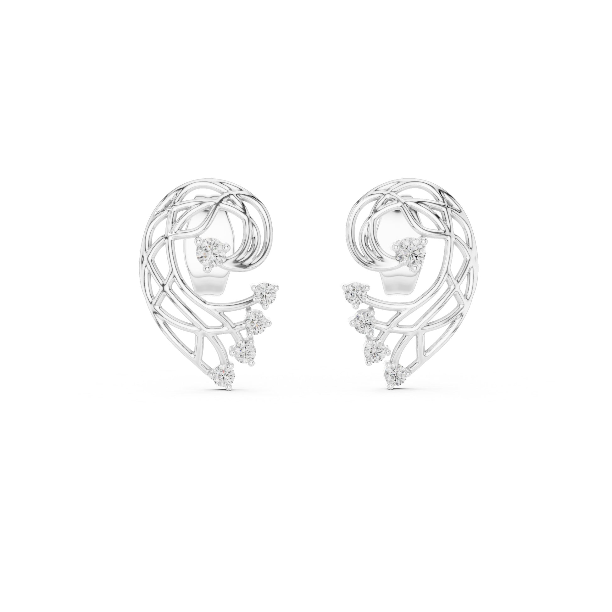 Round Climber Lab Grown Diamond Earrings
