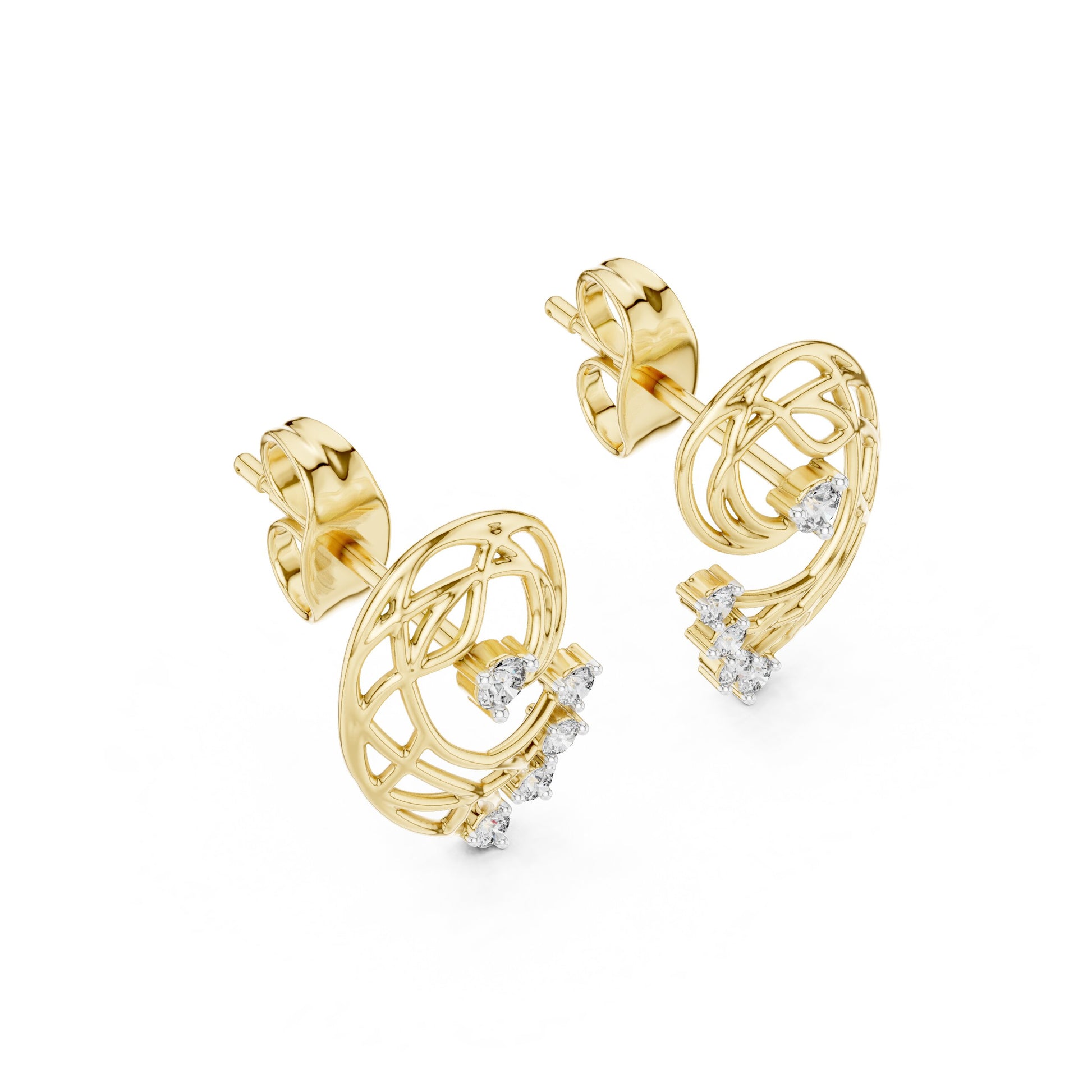 Round Climber Lab Grown Diamond Earrings